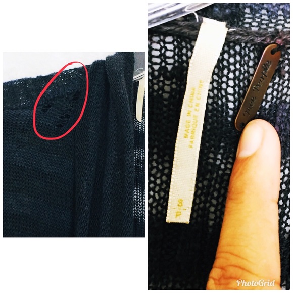 Free People Blue Knit Semi Sheer Long Cardigan S - Picture 8 of 8